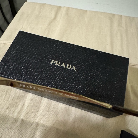 Prada Mirrored Cat Eye Sunglasses Gold - Picture 11 of 11